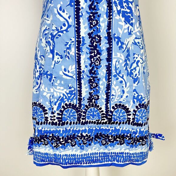 Lilly Pulitzer Mila Stretch Shift Dress Blue Peri Turtley Awesome Scoop Back 4 - Picture 5 of 8